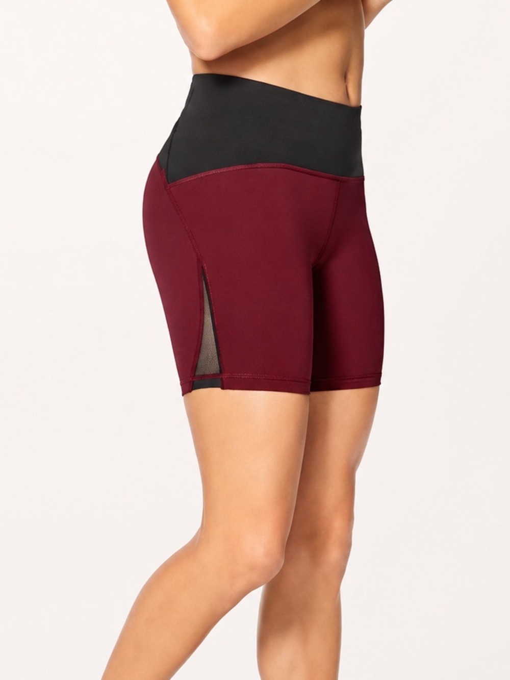 Lululemon Train Times 6” Shorts Size 8 Bonfire Black High Rise Mesh Run Gym